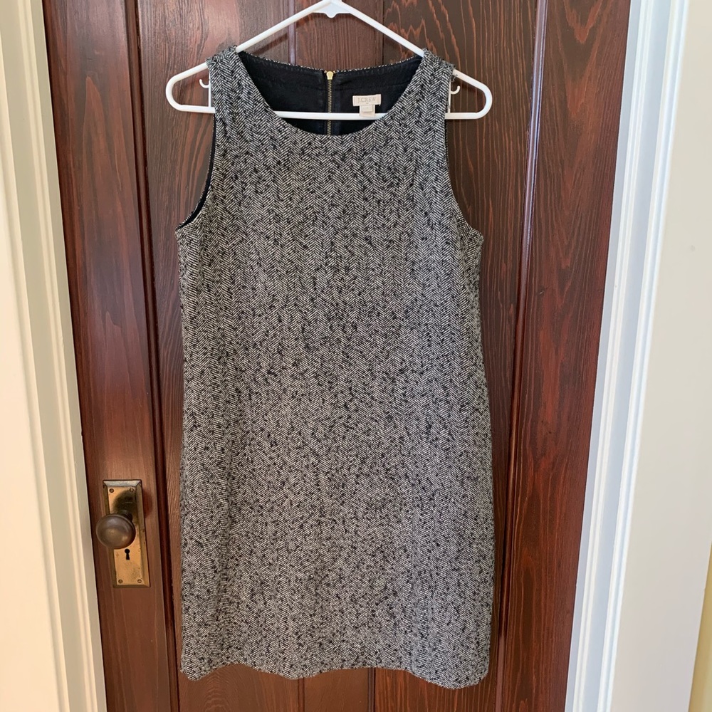 J. Crew Grey Herringbone Jumper Size 4